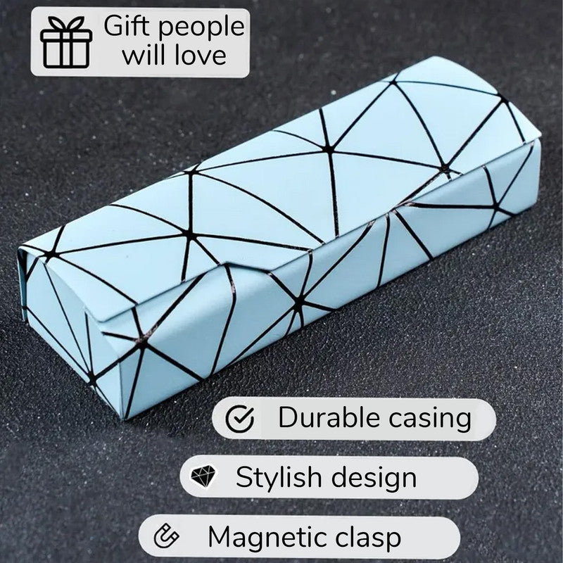 Premium Eyeglass Case - Retro Japanese Style - Sunglass Storage - Fashionable Geometric Pattern - Stylish V1265-PH027-LAN