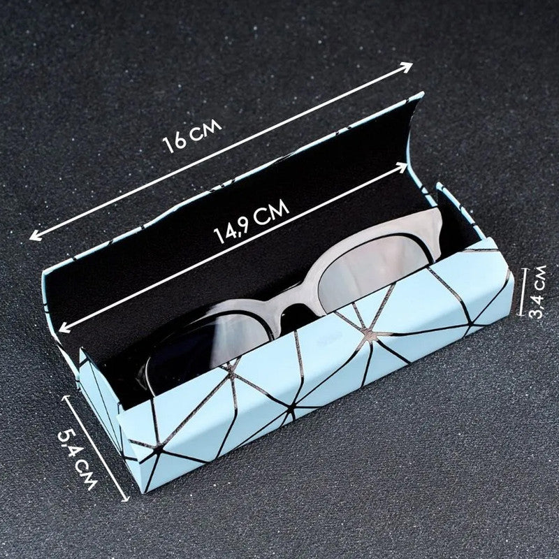 Premium Eyeglass Case - Retro Japanese Style - Sunglass Storage - Fashionable Geometric Pattern - Stylish V1265-PH027-LAN