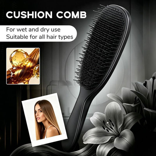 Detachable Silicone Cushion Massage Comb, Wet/Dry Use, Unisex, Suitable for All Hair Types, Volumizing and V1265-PH082-HEI