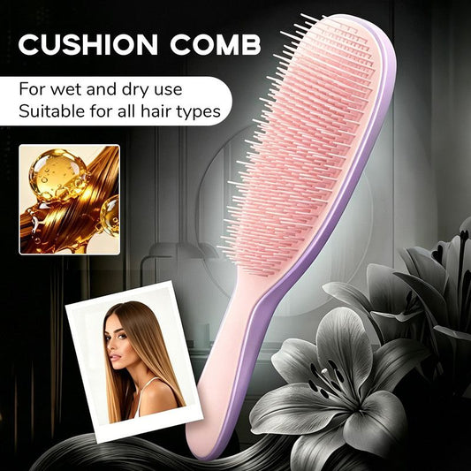 Detachable Silicone Cushion Massage Brush, Suitable for Dry and Wet Use, Unisex, Works on All Hair Types, V1265-PH082-ZIFEN