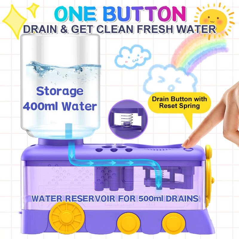 Automatic Water Change Brush Cleaner Cup V1265-RT-01
