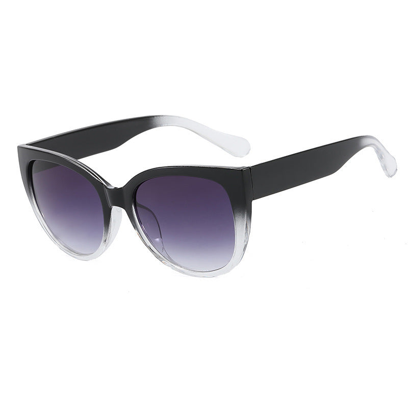 Cat-Eye Gradient Frame Sunglasses, Fashion Sunglasses, Minimalist UV Protection V1265-SS-01