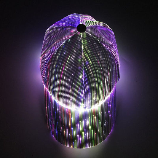 LED Fiber Optic Light-Up Cap V1265-SS-04
