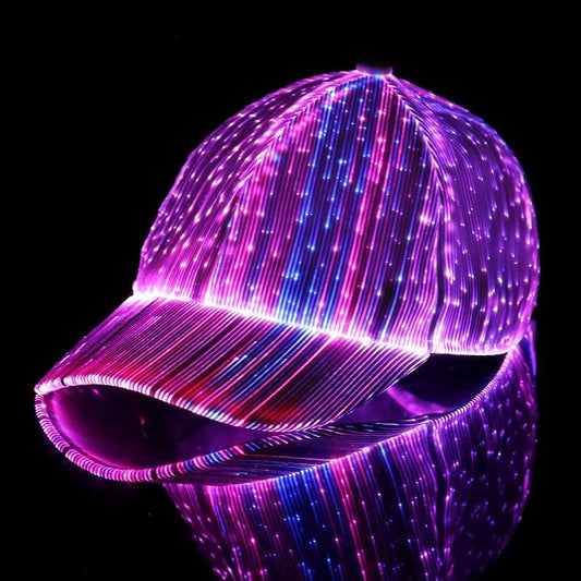 LED Fiber Optic Light-Up Cap V1265-SS-04