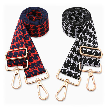 Two-piece set of jacquard webbing suitable for handbag straps, shoulder bag straps, and camera straps-Red and V1265-THZD-004