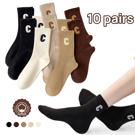 Socks - 10-Pack Women's Socks - Women's Athletic Socks - Soft - Breathable - Casual Socks - Fashionable V1265-W18-10