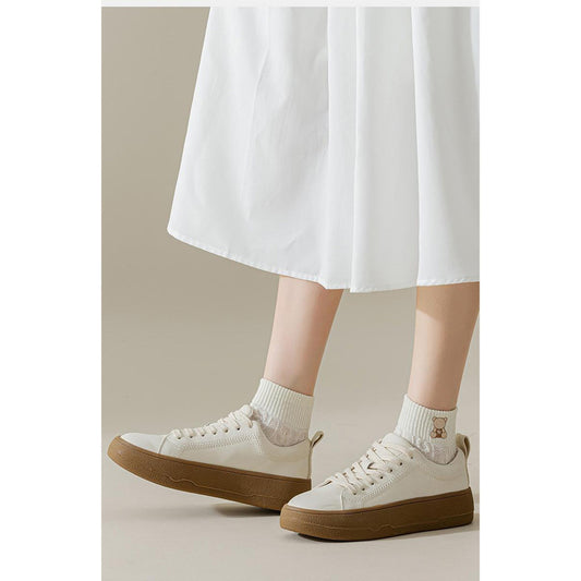 10-Pair White Series Ankle Socks, Women's Cute Socks - Printed Socks - House Socks - Casual Socks. V1265-W21-10