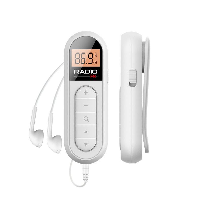 Rechargeable Portable Radio for Seniors - FM Tuning with Back Clip for Meetings V1265-YP-01
