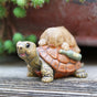 Drunk Bunny and Turtle Animal Resin Sculpture for Balcony and Flower Pots V1265-YY-01