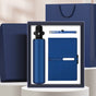 Business Gift Set Automatic Foldable Umbrella Notebook Pen, Premium Corporate Presentation Gift Hamper, Outdoor Office All In One Gift Box-blue