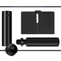 Luxury Corporate Gift Set Temperature Display Bottle Auto Umbrella Notebook, Premium Business Office Gift Hamper, All Weather Practical Employee Client Present-black