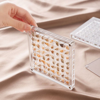 Acrylic Magnetic Seashell Display Box,Clear Sea Shell Display Box,Beach Magnet Storage Organizer Case for V1265-YY-27