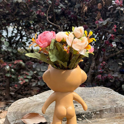 Big Eye Elf Flower Pot - Desktop Bonsai Decorative Ornament for Home Office Garden V1265-YY-31