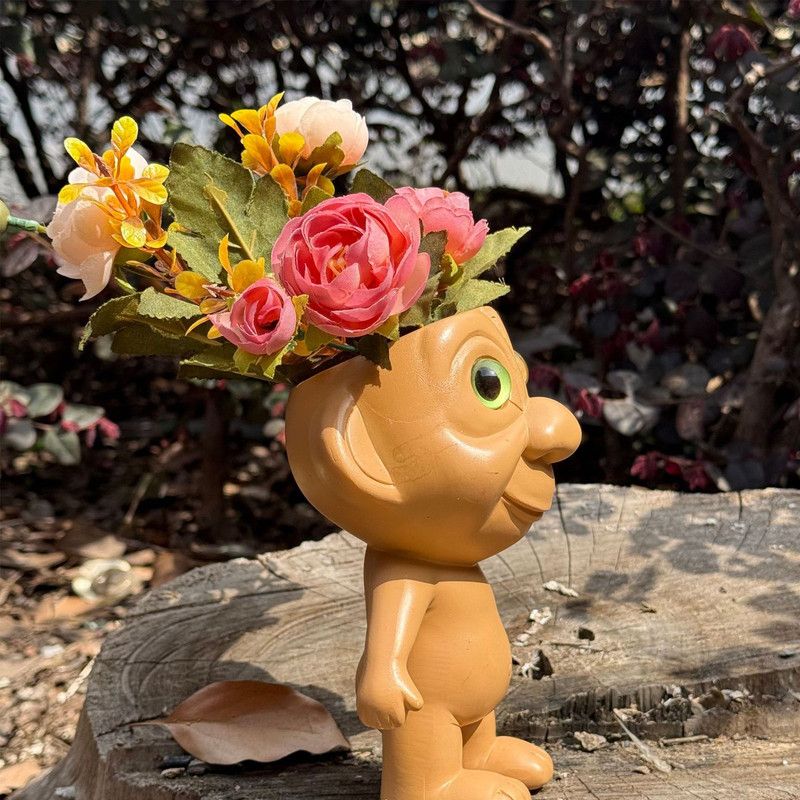 Big Eye Elf Flower Pot - Desktop Bonsai Decorative Ornament for Home Office Garden V1265-YY-31