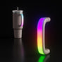 Glowing Water Cup with Colorful Handles - Creative Light Up Tumbler (Multicolor) V1265-YY-34