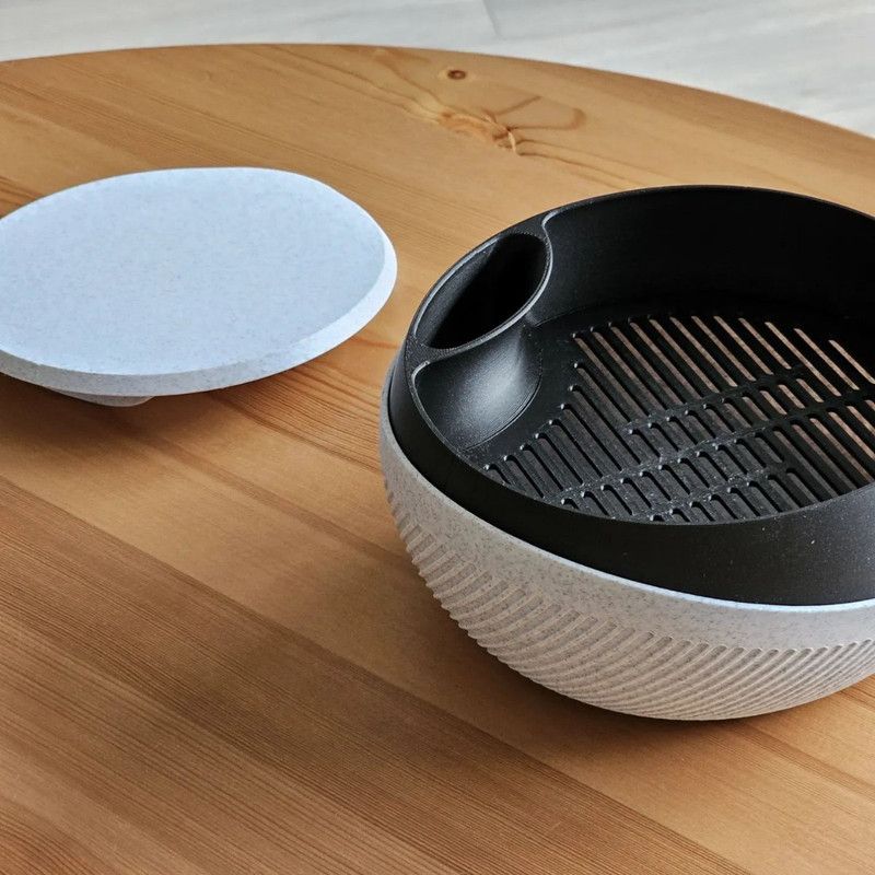2-Tier Snack Bowl with Shell Disposal Compartment - Must-Have for Living Room V1265-YY-35