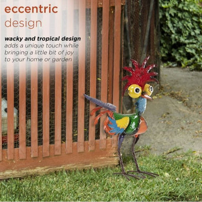 hanksgiving Rooster Garden Statue - Rustic Outdoor Yard Decor V1265-YY-36