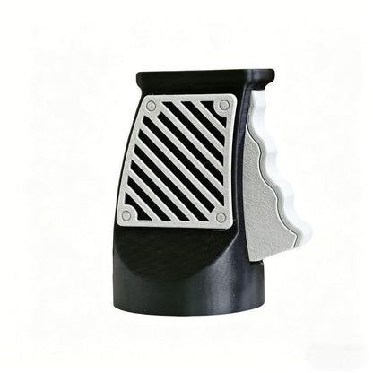 3D printed desktop ornament of a one-handed can opener, for beverages.Black V1265-YY-43
