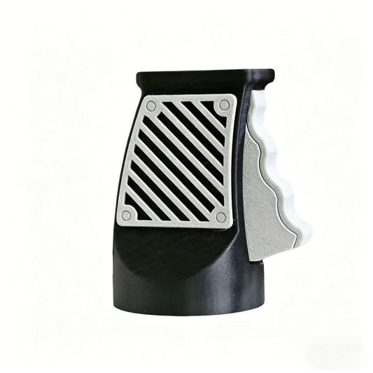 3D printed desktop ornament of a one-handed can opener, for beverages.Black V1265-YY-43
