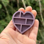 Wooden display stand for mini curiosities,Heart shape V1265-YY-46