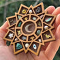 Wooden display stand for mini curiosities,Mandala V1265-YY-60