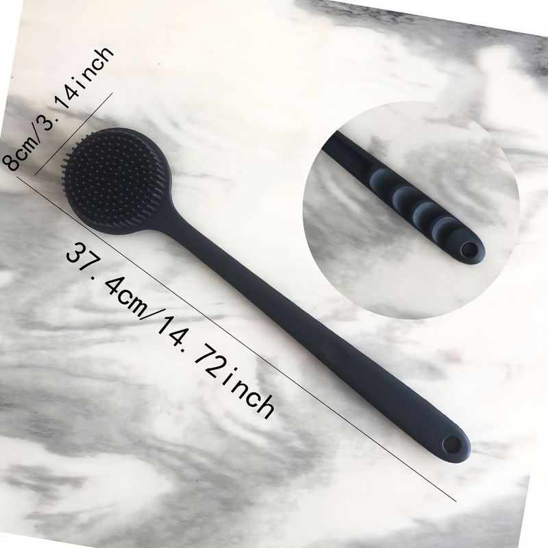 Long-Handle Silicone Massage Shower Brush - Back Scrubber for Bathing V1265-YY-63