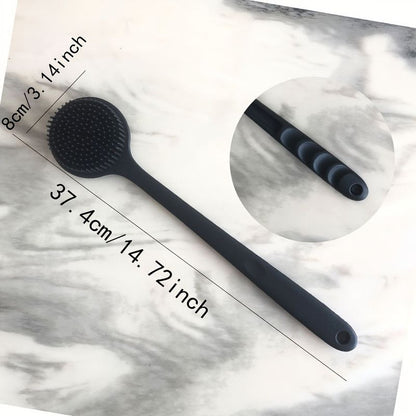 Long-Handle Silicone Massage Shower Brush - Back Scrubber for Bathing V1265-YY-63