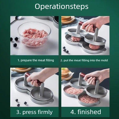 Double-Cavity Kitchen Hamburger Press for Home Use V1265-YY-66
