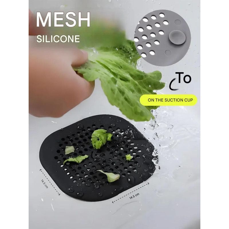 Silicone Sink Strainer for Kitchen & Bathroom - Black V1265-YY-73