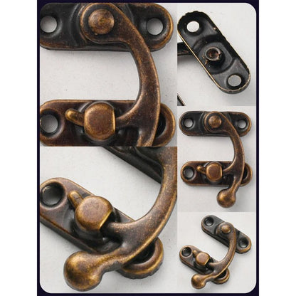 Antique Tin Box Clasp - Wine Box Buckle, Gift Box Lock V1265-YY-74