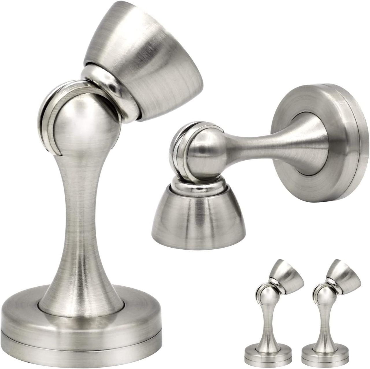 1PC Silent Door Stopper Bedroom Door Anti-Collision Door Catch - Silver V1265-YY-78