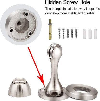 1PC Silent Door Stopper Bedroom Door Anti-Collision Door Catch - Silver V1265-YY-78