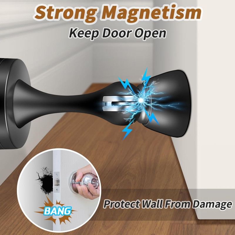 1PC Silent Door Stopper Bedroom Door Anti-Collision Door Catch - Black V1265-YY-79