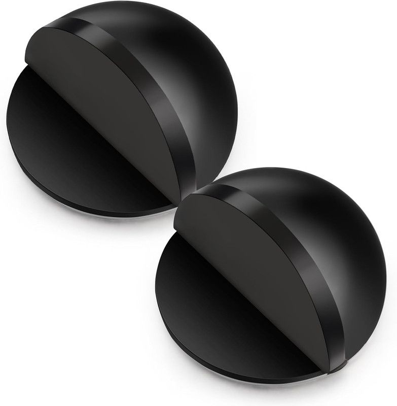 2PC No-Drill Door Stopper Anti-Collision Magnetic Door Catch - Black V1265-YY-80