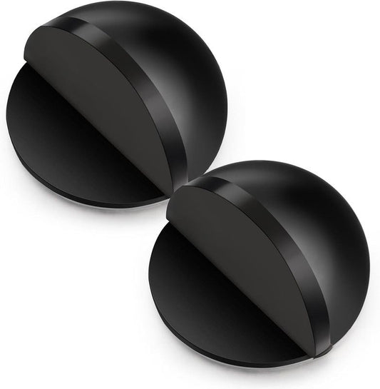 2PC No-Drill Door Stopper Anti-Collision Magnetic Door Catch - Black V1265-YY-80