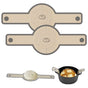 1PC Round Double-Ear Long-Handle Baking Tool, Bread Baking Mat, Silicone Pot Mat V1265-YY-81