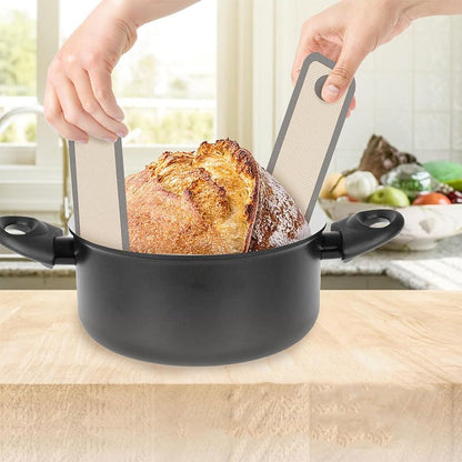 1PC Round Double-Ear Long-Handle Baking Tool, Bread Baking Mat, Silicone Pot Mat V1265-YY-81