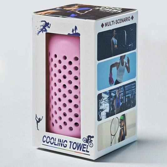 Sports Towel Silicone Fitness Towel Set - Quick-Dry Gym Towel - Pink, 30x90cm V1265-YY-88