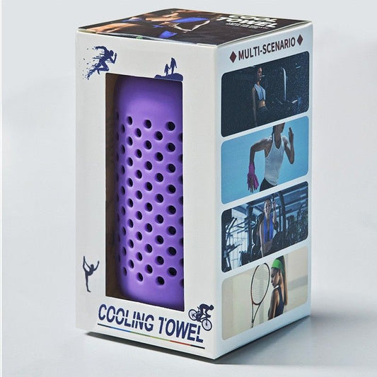 Sports Towel Silicone Fitness Towel Set - Quick-Dry Gym Towel - Purple, 30x90cm V1265-YY-90