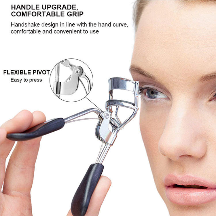 Premium Spring-Loaded Eyelash Curler - Wide Anti-Slip Handle for Easy Grip - Professional Makeup Lash Tool V1268-MZ00011