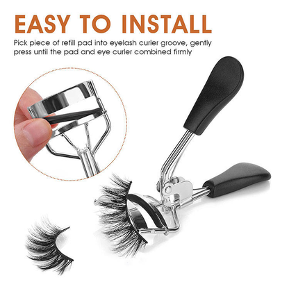 Premium Spring-Loaded Eyelash Curler - Wide Anti-Slip Handle for Easy Grip - Professional Makeup Lash Tool V1268-MZ00011