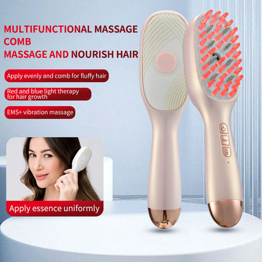 Advanced Scalp Essence Applicator Comb with EMS & LED Light Therapy - Electric Nano Spray Hair Regrowth Brush V1268-MZ00065