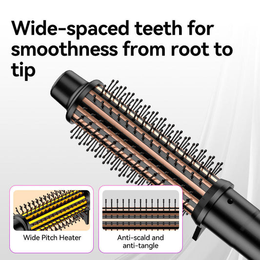 Wireless Heated Volume Brush | 2-in-1 Ionic Straightening & Curling Comb | Wide Pitch Heater for Root-to-Tip V1268-MZ00090