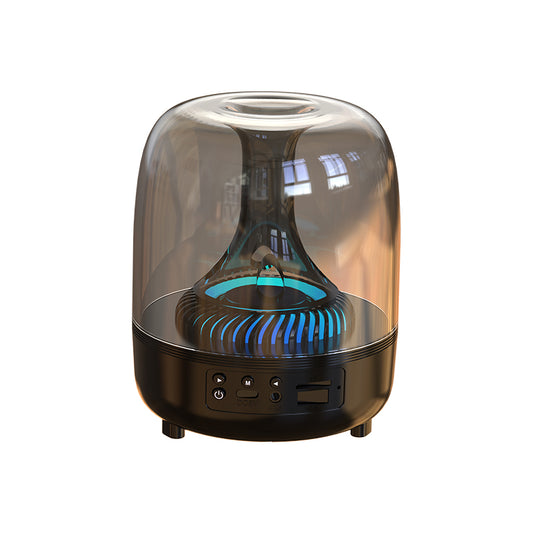 Portable Wireless Speaker with 12D Surround Bass, RGB Water Ripple Ambient Light, wireless 5.3, Hands-Free V1274-0824YX-GREY