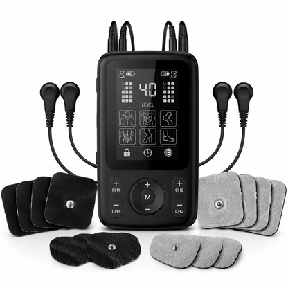 4 in 1 TENS Unit EMS Muscle Stimulator Dual Channel Recharge V1288-AMZ-B0CKMWXPRR
