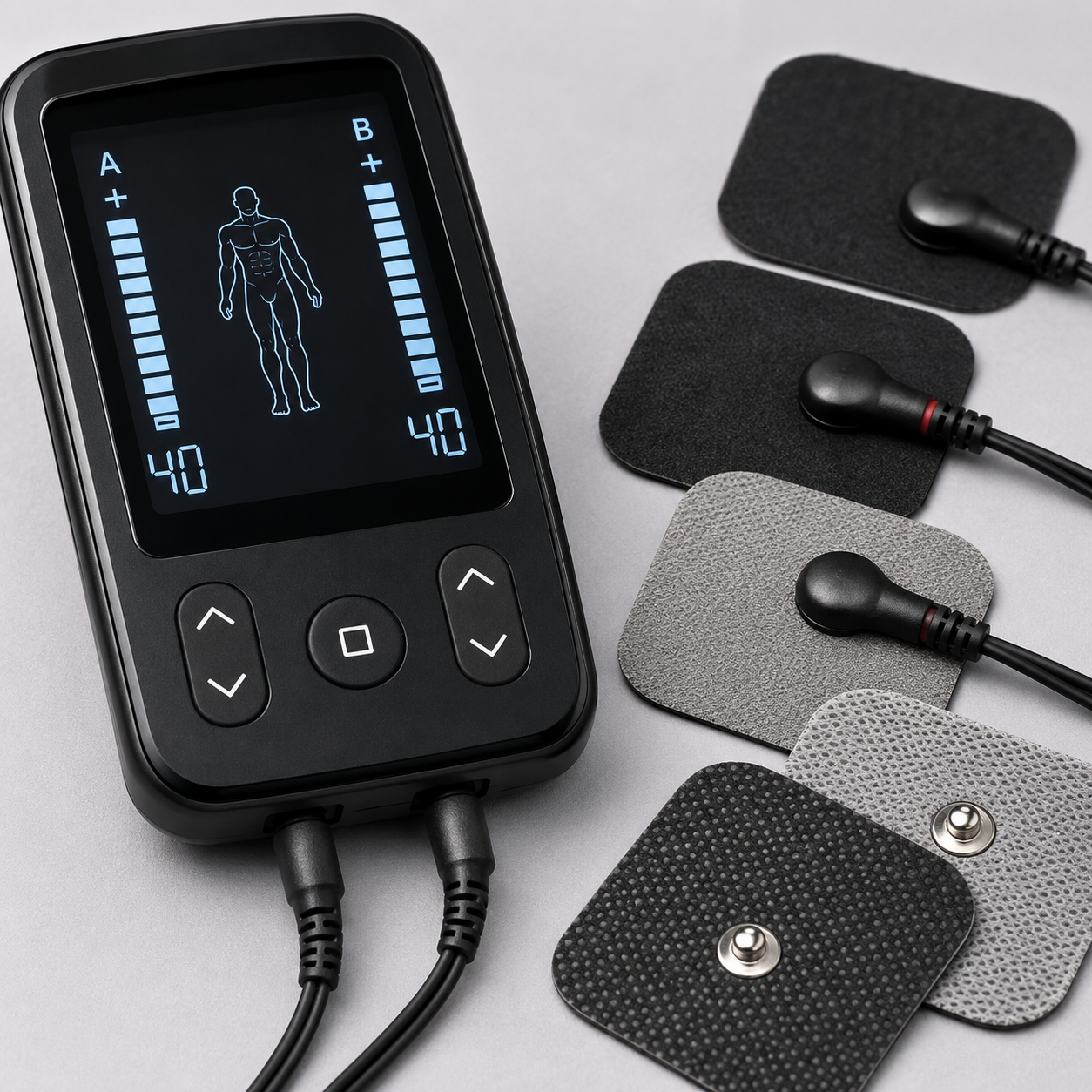 4 in 1 TENS Unit EMS Muscle Stimulator Dual Channel Recharge V1288-AMZ-B0CKMWXPRR