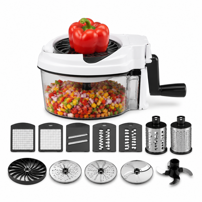 9-in-1 Vegetable Chopper & Food Dicer, Onion Chopper with Container, Stainless Steel Blades V1288-KIT-CHO-9IN1-001