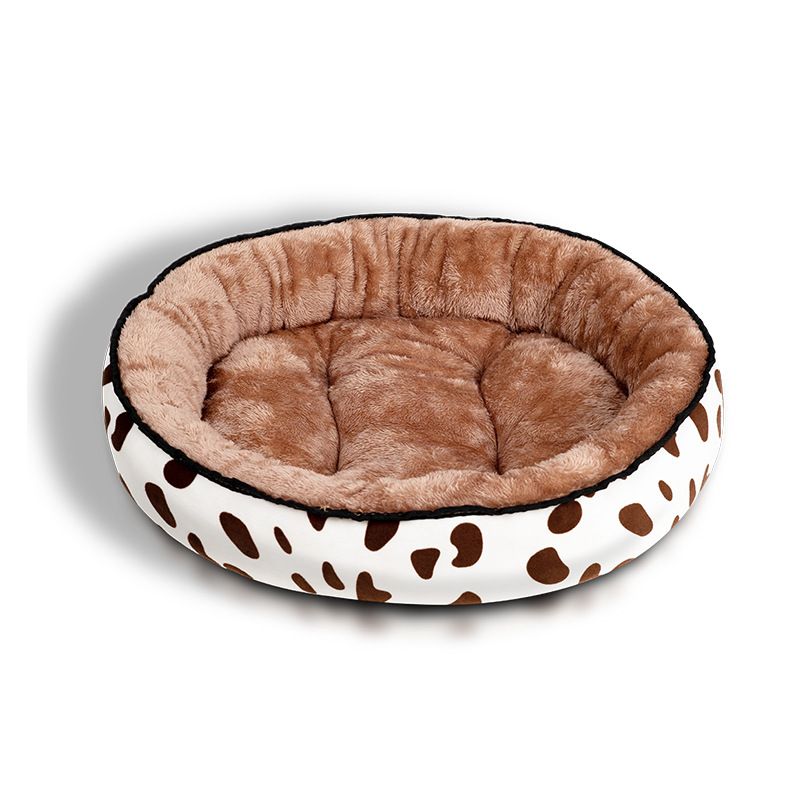Winter Warm Round Pet Bed Arctic Fleece High Resilience Four Seasons Bed for Cat Dog V1289-PET-BED-001
