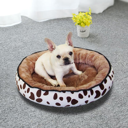Winter Warm Round Pet Bed Arctic Fleece High Resilience Four Seasons Bed for Cat Dog V1289-PET-BED-001
