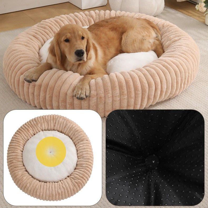 Round Warm Pet Nest Soft Circular Kennel Deep Sleep Winter Bed for Small Medium Pets V1289-PET-BED-002